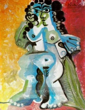 Femme nue assise 1965 Desnudo abstracto Pinturas al óleo